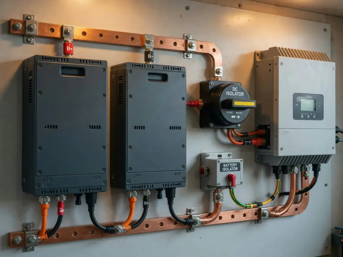 LFP batteries and isolator